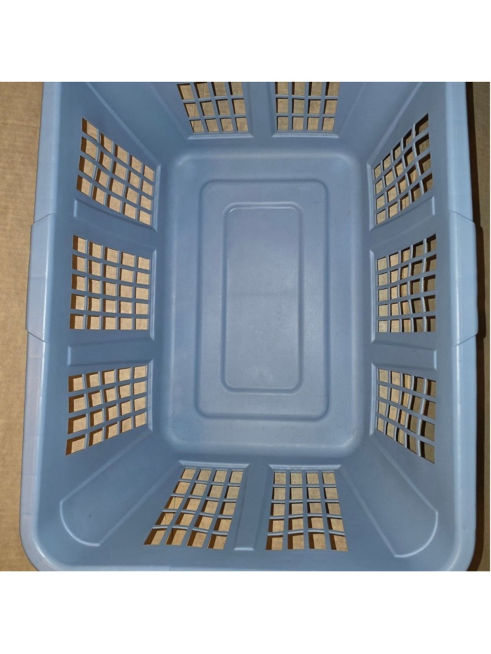 Rubbermaid Vintage Laundry Basket Hamper 2965 Blue Rectangular CLEAN 1994